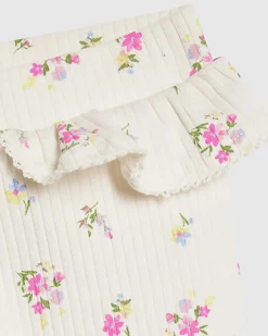 Baby Girl Cream Ditsy Bear Sweatshirt Set