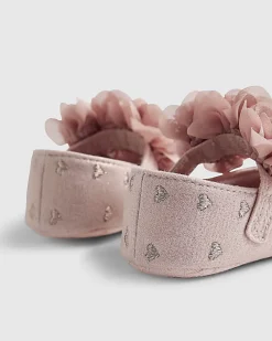 Baby Girls Pink Heart Ballet Pumps
