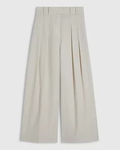 Beige Ankle Grazer Tailored Trousers