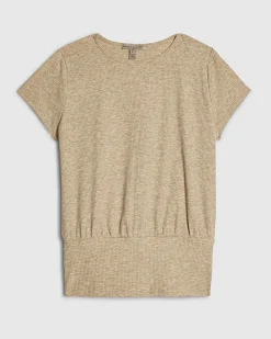 Beige Banded Top