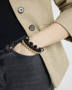 Beige Dalmatian Stretch Bracelet Pack Of 3