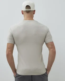 Beige Essential Muscle Fit Stretch T-Shirt
