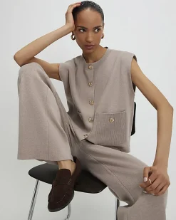 Beige Knitted Waistcoat