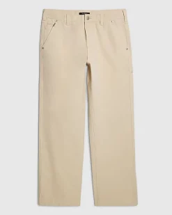 Beige Loose Fit Trousers