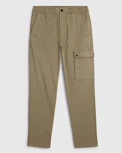 Beige Regular Fit Cargo Trousers