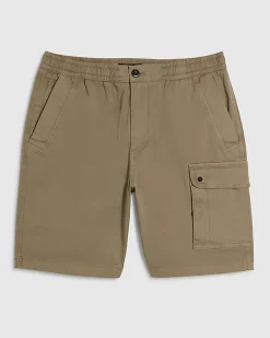 Beige Regular Fit Longer Length Cargo Shorts