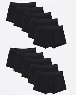 Black 10 Pack RI Jacquard Waistband Trunks