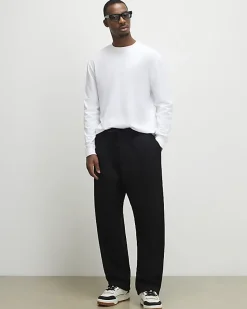 Black Barrel Fit Toggle Joggers