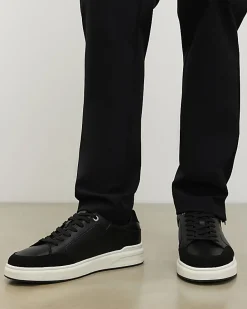Black Cupsole Lace Up Trainers
