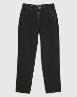 Black High Waisted Tapered Jeans