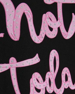 Black Not Today Bow Boyfriend T-Shirt