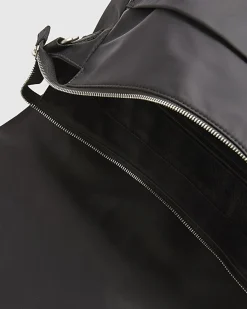 Black Nylon Messenger Bag