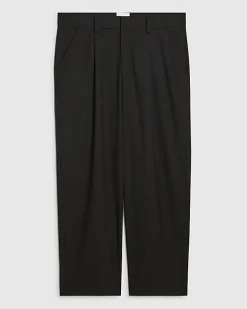 Black RI Studio Wide Leg Pleat Trousers