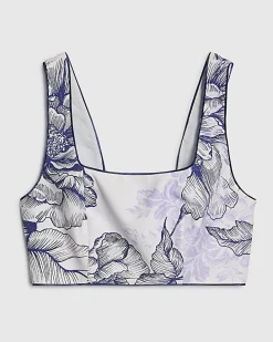 Blue Floral Print Bralet