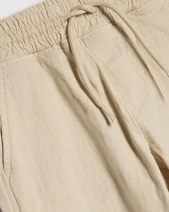 Boys Beige Pull On Trousers