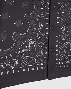 Boys Black Bandana Print Shirt