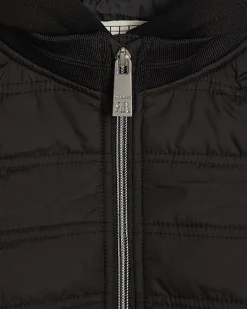 Boys Black Hooded Hybrid Jacket