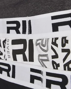 Boys Black Monochrome Pack Of 5 Boxers