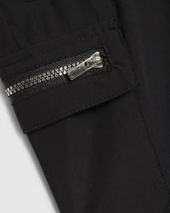 Boys Black Zip Cargo Shorts