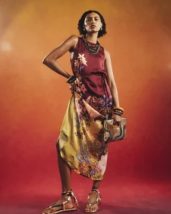 Brown Floral Maxi Dress