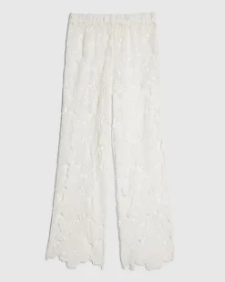 Cream Lace Beach Trousers