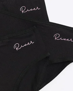 Girls Black Brief 7 Pack