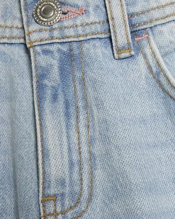 Girls Blue Barrel Leg Jeans