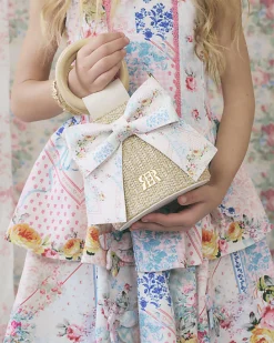 Girls Brown Cabbages and Roses Bucket Bag