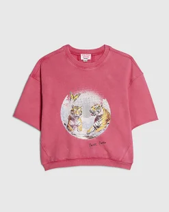 Girls Pink Year Zero Tiger Sweatshirt