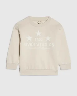 Mini Boys Beige River Studios Sweatshirt