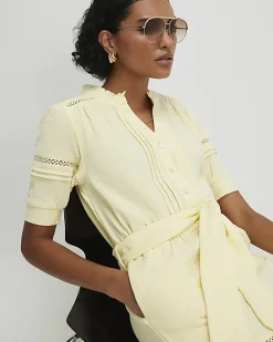 Yellow Textured Playsuit